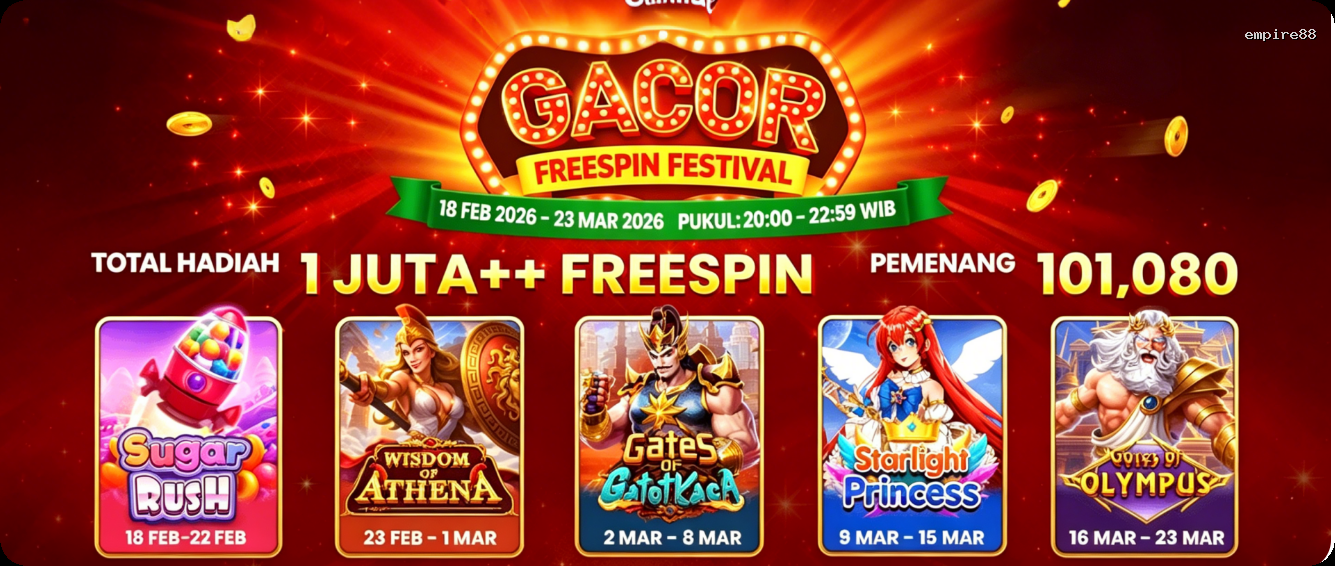 Login empire88 Sekarang Bonus Melimpah